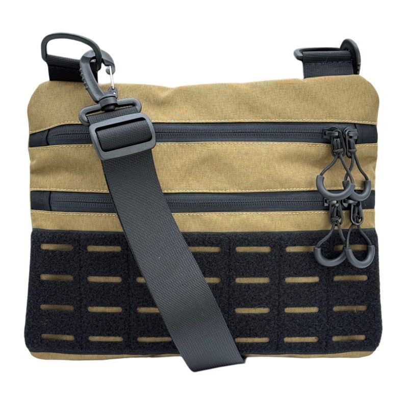 Тактична чоловіча сумка через плече RoKit Coyote Black M із MOLLE та панеллю велкро 9377273-НК фото