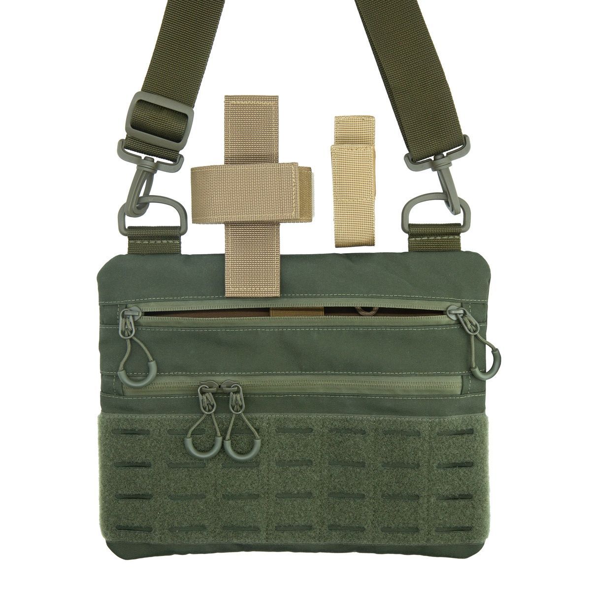 Тактична чоловіча сумка через плече RoKit Olive M із MOLLE та панеллю велкро 9377271-НК фото