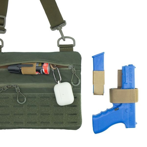 Тактична чоловіча сумка через плече RoKit Olive M із MOLLE та панеллю велкро 9377271-НК фото 9